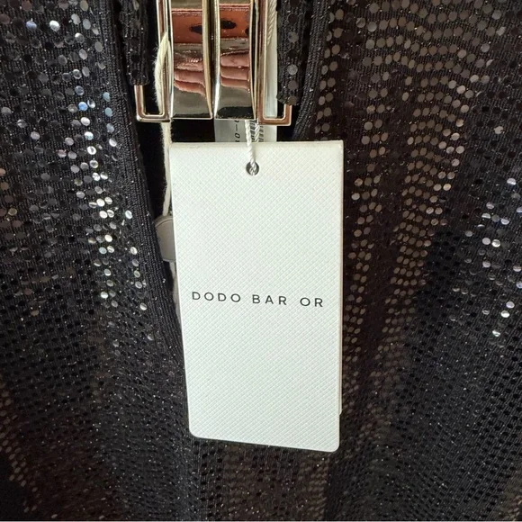 DODO BAR OR Nina embellished cutout stretch-jersey maxi dress black metallic 10